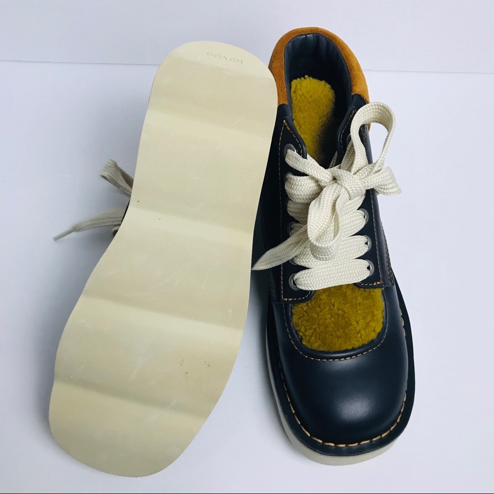 Coach Troopa High Top Shearling Derby Boots - Picture 11 of 13